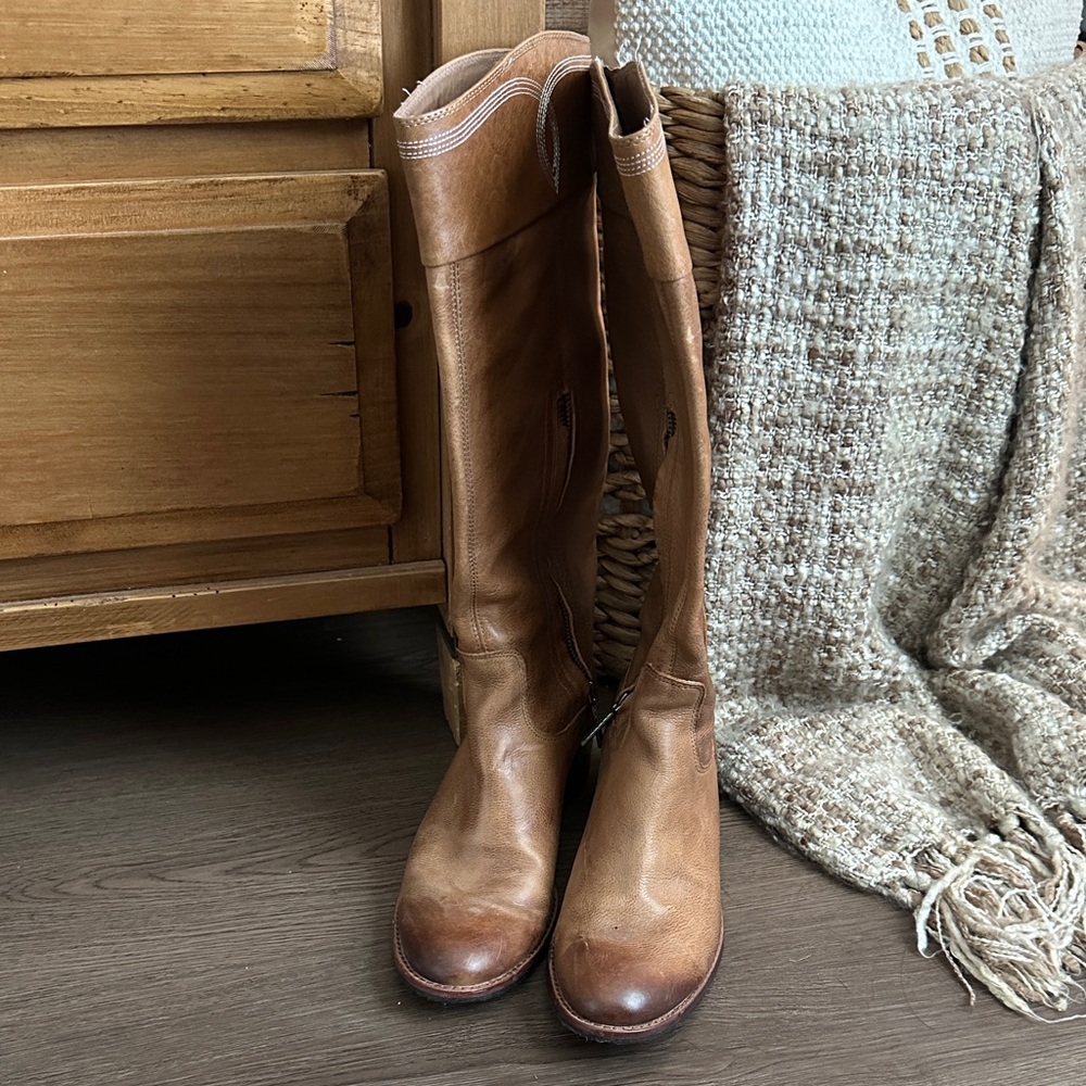 Donald J. Pliner Tan Leather Boots - Picture 2 of 8